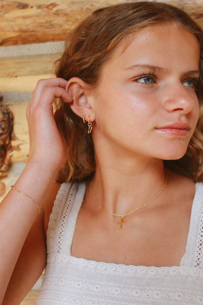 Hooped Butterfly Earrings