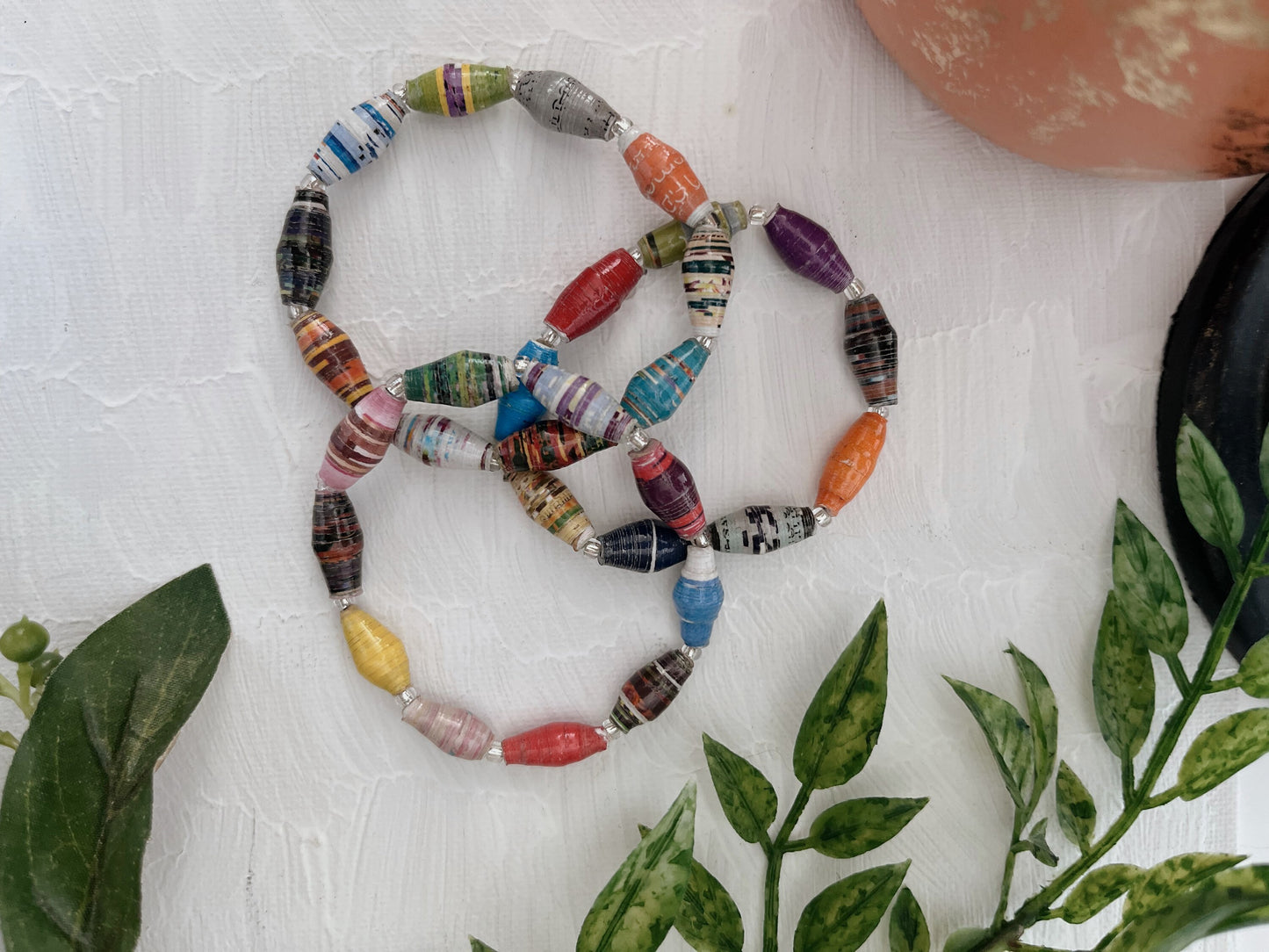 Colorful African beaded bracelets